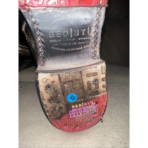 Bed Stu Black Womens Cobbler Series Heeled Tall Boots Leather Rustic 8 - Picture 14 of 15